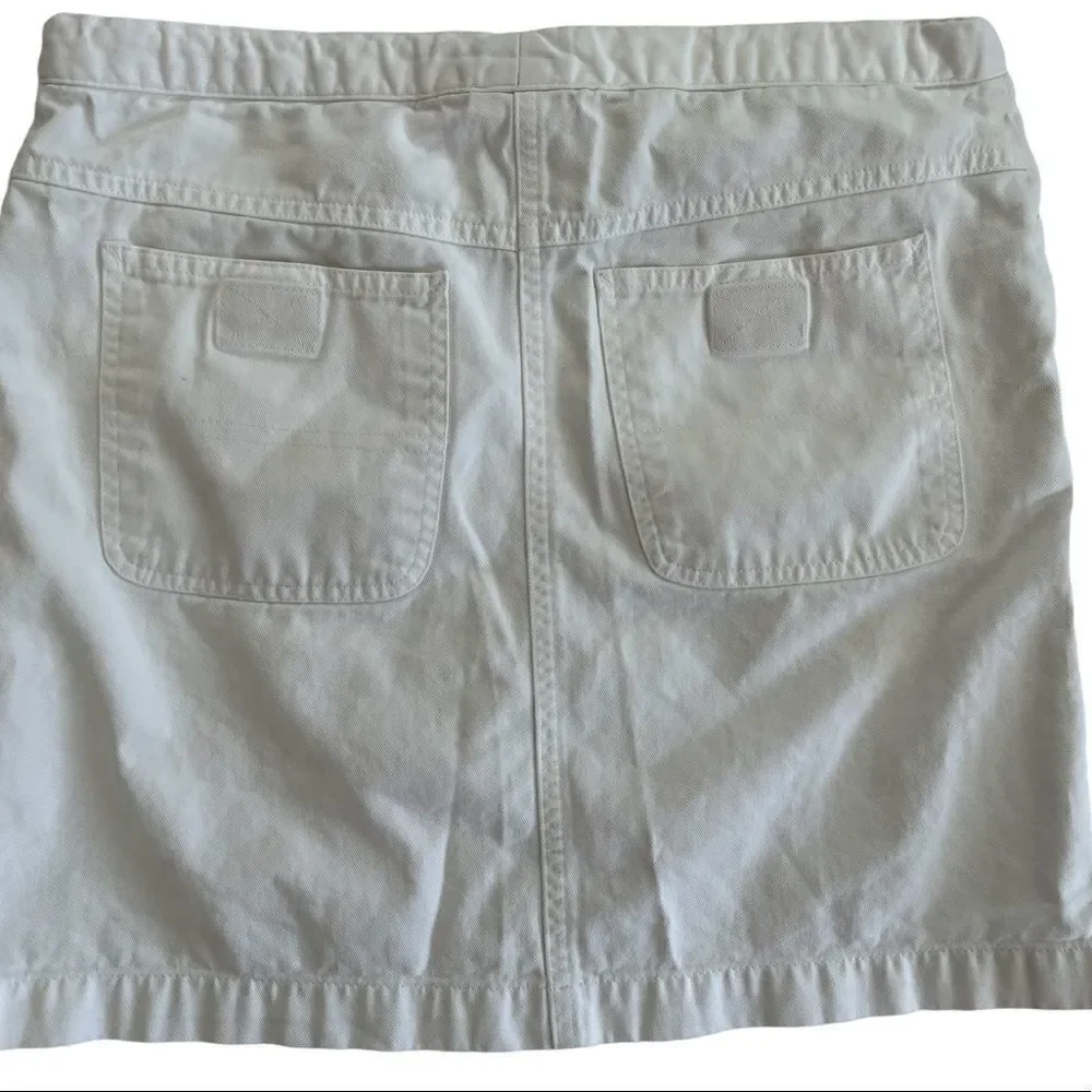 Vintage Esprit white drawstring waist 100% cotton skirt, size 0